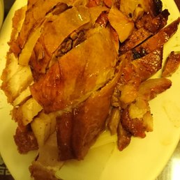 Duck, roast pork, and char siu combo plate