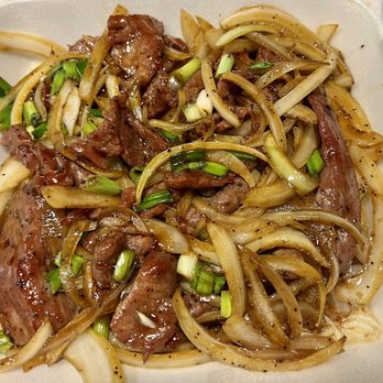 Fried Rice Express - Mongolian Beef, nice sized portion - Thai Near Me - Chugiak, Alaska