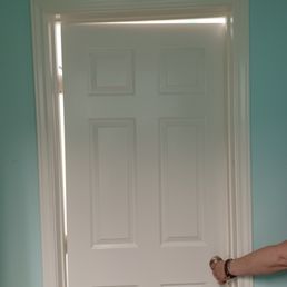 Door to bathroom