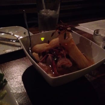 Aji Peruvian Cuisine - Spicy ceviche with fish, octopus, and potato. - Peruvian Near Me - Long Beach, California
