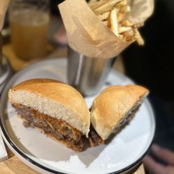 Books & Records - Record Room Burger $14 plus fries $5