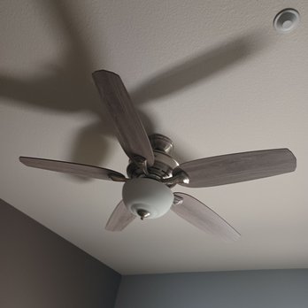 Right Way Lighting -Recessed Light Installation - New ceiling fan with light in condo bedroom, used to have nothing. We love it, perfection!!! - Electricians Near Me Right Way Lighting -Recessed Light Installation - New ceiling fan with light in condo bedroom, used to have nothing. We love it, perfection!!! - Electricians Near Me
