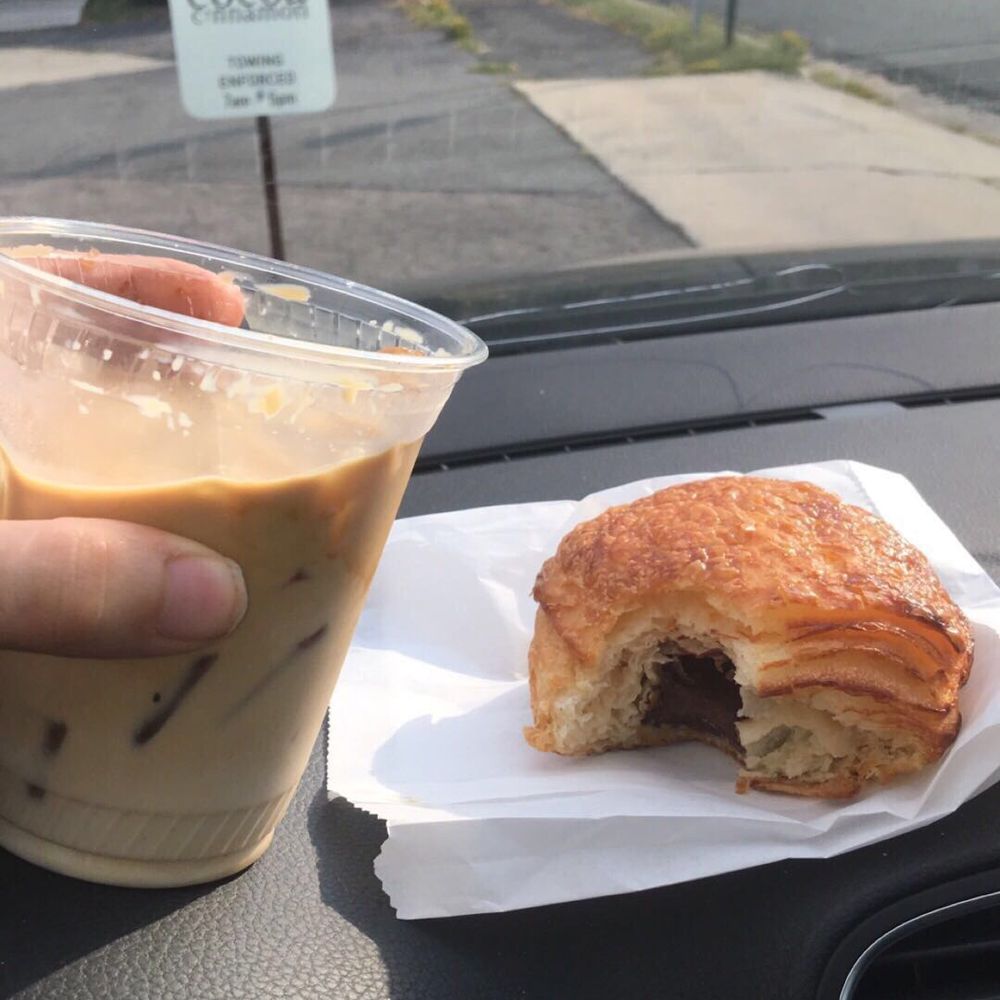 Cocoa Cinnamon - Iced latte and chocolate croissant - Coffee & Tea Near Me - Durham, North Carolina Cocoa Cinnamon - Iced latte and chocolate croissant - Coffee & Tea Near Me - Durham, North Carolina