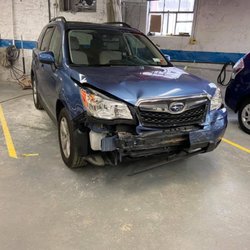 Subaru Forestor in for repairs after a fender bender