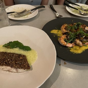 Tia Carmen - Striped Bass: the fish was cooked to perfection! Grilled Prawns: the salsa macha was to die for! We scraped every bit off of the plate! - New American Near Me - Phoenix, Arizona Tia Carmen - Striped Bass: the fish was cooked to perfection! Grilled Prawns: the salsa macha was to die for! We scraped every bit off of the plate! - New American Near Me - Phoenix, Arizona