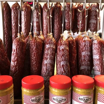 Kaufman's - Classic - salami drying above the mustard (they're bonding) - Delis Near Me - Skokie, Illinois Kaufman's - Classic - salami drying above the mustard (they're bonding) - Delis Near Me - Skokie, Illinois