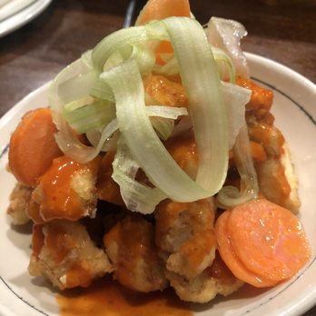 Riel - Tempura cauliflower korean sauce. (Buffalo) - New American Near Me - Houston, Texas Riel - Tempura cauliflower korean sauce. (Buffalo) - New American Near Me - Houston, Texas