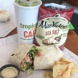 Super green Caesar wrap with Island Green smoothie