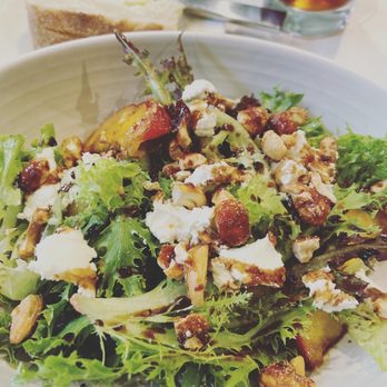 Herbsaint - Daily salad special peaches, goat cheese, and toasted cashews - French Near Me - New Orleans, Louisiana Herbsaint - Daily salad special peaches, goat cheese, and toasted cashews - French Near Me - New Orleans, Louisiana