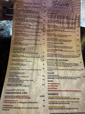 Menu photo 2 Parrots Bar and Grille Detroit, MI Menu photo 2 Parrots Bar and Grille Detroit, MI
