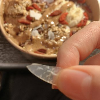 Kokomo - Inedible plastic shard found in my bowl - Vegetarian Near Me - Vancouver, British Columbia