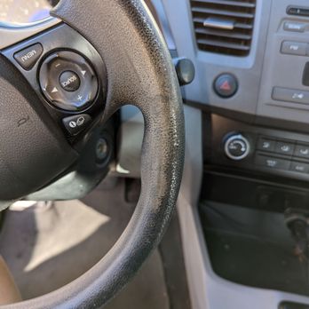 Curbside Detail - Before- embarrassing steering wheel - Auto Detailing Near Me - Clovis, California