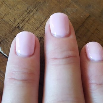 Happy Spa Nails - Same day pic of gel mani. Looks like a weeks growth. - Nail Salons Near Me - Angels Camp, California