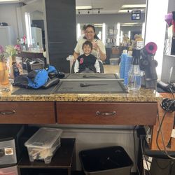 Before and after of my sons haircuts  great place coming again .