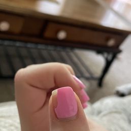 Badly chipped gel nails. Badly chipped gel nails.