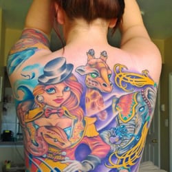 Skin Art Gallery - Back piece work by Richard Garcia at Skin Art Gallery of Legacy Arts Tattoo!