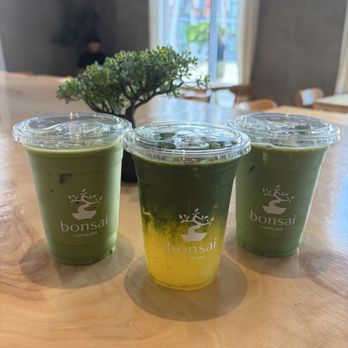 Bonsai Coffee Bar - Matcha Latte Sparkling Yuzu Matcha Spam Musubi - Coffee & Tea Near Me - Los Angeles, California