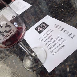 Building 43 Winery - Wine list.