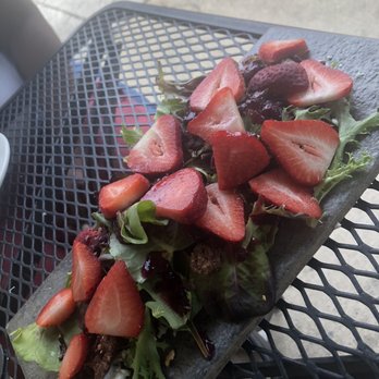Maggie's Farm - The Summer Salad is so delicious. Light and full of flavor. Love the strawberries, goat cheese and candied walnuts - New American Near Me - Baltimore, Maryland