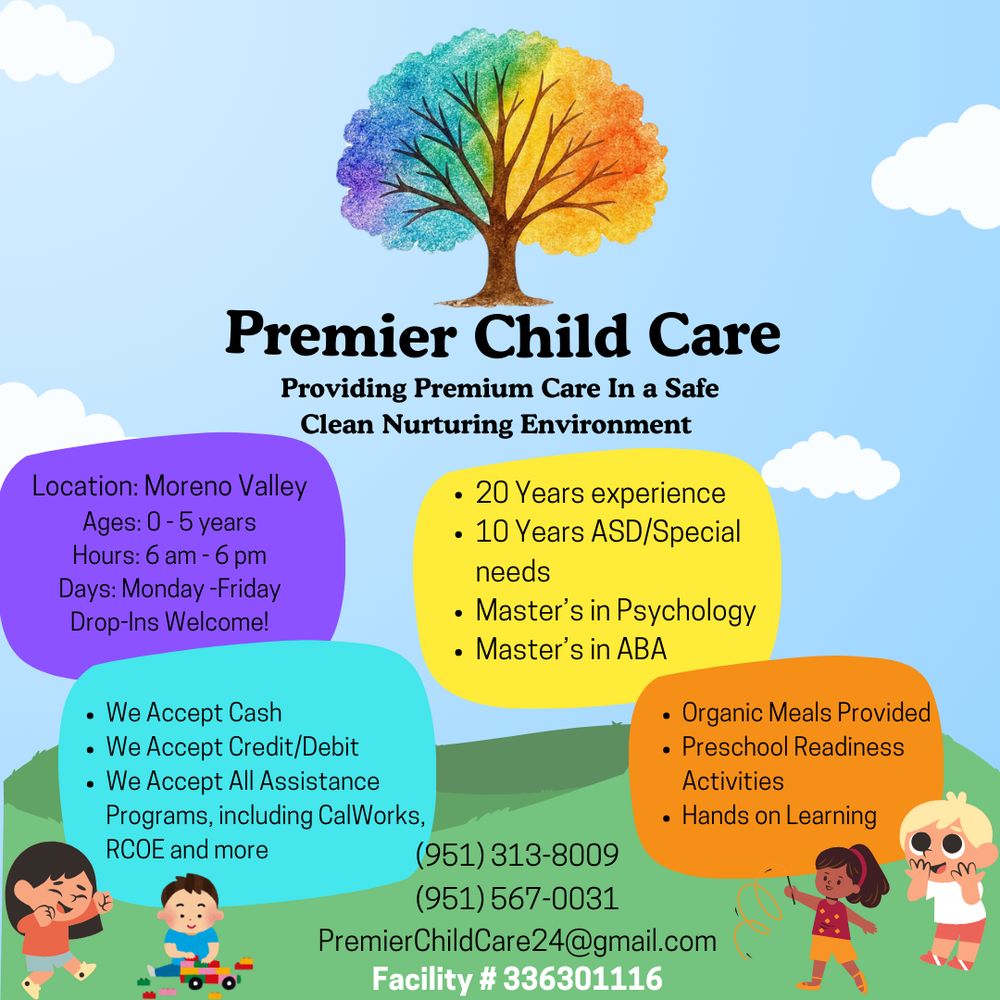 Premier Child Care - childcare center in Moreno Valley, CA