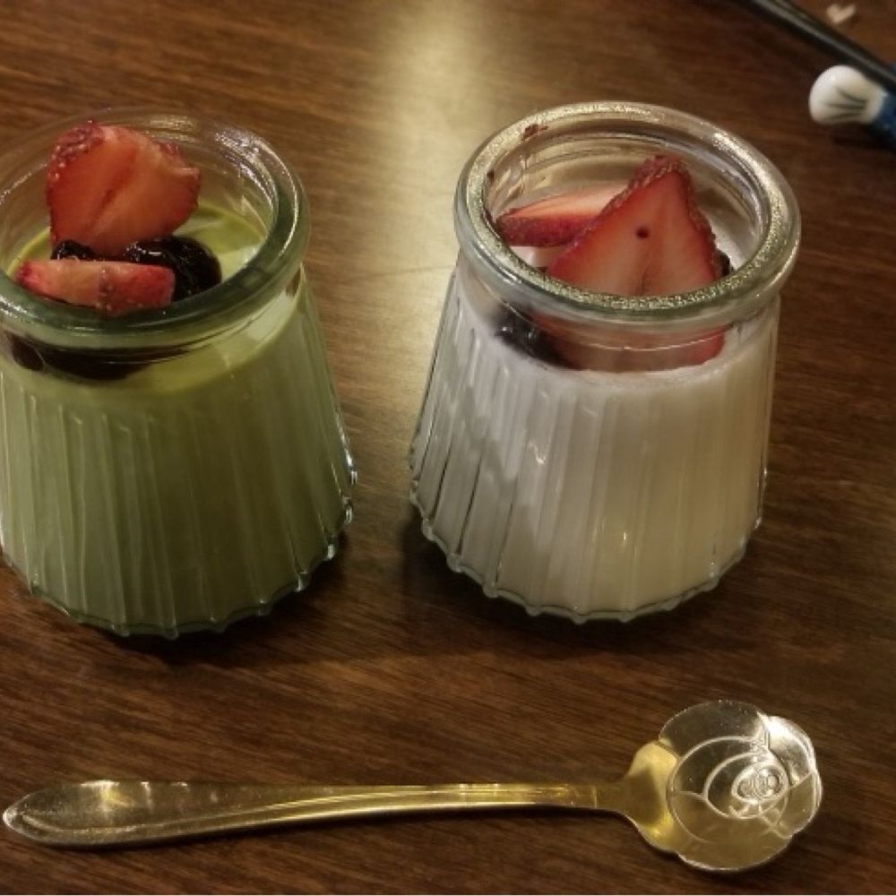 Mikado - Dessert: Matcha and Coconut Pudding - Japanese Near Me - Brooklyn, New York