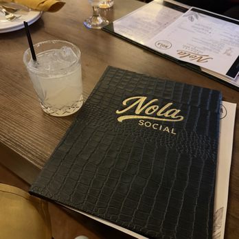 Nola Social - Menu and drink was lychee martini - Southern Near Me - Linden, New Jersey
