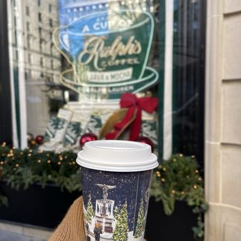 Ralph's Coffee - Ralph's coffee cup and window holiday design - Coffee & Tea Near Me - New York, New York
