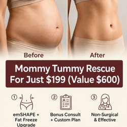 $199 EMShape Muscle Toning Treatment. Discounted Limited Time Special @ Morris Code Beauty Skin Care Clinic. Call 678-653-6320 to book today