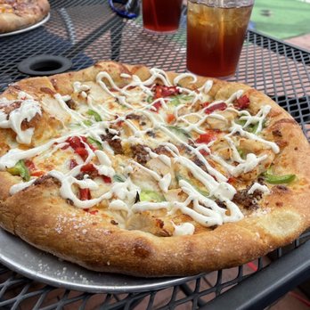 Mellow Mushroom Aiken - Not the pizza I ordered. Who eats mayo on pizza? - Pizza Near Me - Aiken, South Carolina