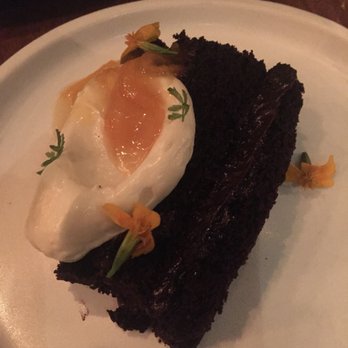 Rustic Canyon - Chocolate cake with vanilla and kumquat marmalade - Wine Bars Near Me - Santa Monica, California