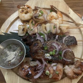 Zaab Zaab - SURF AND TURF (5 Skewers) - Thai Near Me - Brooklyn, New York Zaab Zaab - SURF AND TURF (5 Skewers) - Thai Near Me - Brooklyn, New York