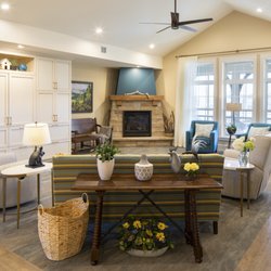 Hover Senior Living Community - Hearth Room and Fireplace at the Yellow Rose Cottage