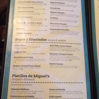 Miguel's Cocina - Menu 8/14/17 - Mexican Near Me - Coronado, California