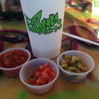 Dank Burrito - Salsa bar pico, spicy pico, verde. - Food Trucks Near Me - Morehead City, North Carolina