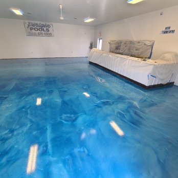Central Epoxy Flooring - a blue epoxy floor - Flooring Near Me - Wood River, Illinois