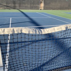 L.b. Houston Tennis Center - Nets falling apart.