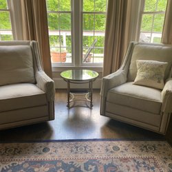 Acorn Home & Garden - Two swivel chairs and side table