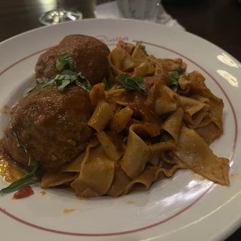 Mama Ricotta's - Spaghetti with Meat Ball with papparradelle - Italian Near Me - Charlotte, North Carolina