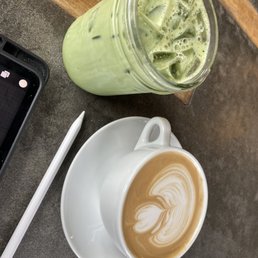 Iced Matcha Latte Orange Cardamom Latte
