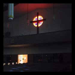 St Benedict Church - Choir loft & stained glass