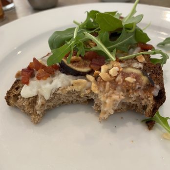 Shorehouse Kitchen - Mission fig toast, half way eaten. - Breakfast & Brunch Near Me - Carlsbad, California Shorehouse Kitchen - Mission fig toast, half way eaten. - Breakfast & Brunch Near Me - Carlsbad, California