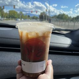Just peachy: Coke Zero, peach, and coconut creme Just peachy: Coke Zero, peach, and coconut creme
