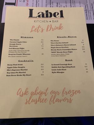 Menu photo 4 Label Kitchen + Bar Brighton, MI
