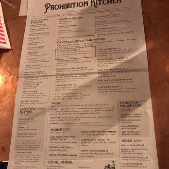 Prohibition Kitchen - Menu - Bars Near Me - St. Augustine, Florida Prohibition Kitchen - Menu - Bars Near Me - St. Augustine, Florida