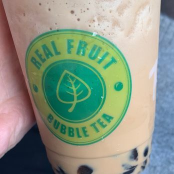 Real Fruit Bubble Tea - Iced cappuccino serbet. Still good, but pearls were sticking together. :( Wanted to try the  the almond one, but hubby ordered wrong. - Bubble Tea Near Me - Orléans, Ontario