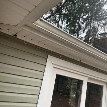 Ned Stevens Gutter Cleaning - Missing piece of siding blown off by Ned's workers - Gutter Services Near Me - Fairfield, New Jersey
