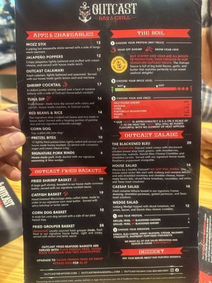 Menu photo 2 Outcast Bar And Grill Santa Rosa Beach, FL