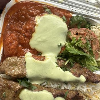 Al Karam Pakistani Cuisine - Lunch special #1. Beef Seekh Kabob & Chicken Karahi - Halal Near Me - Riverside, California