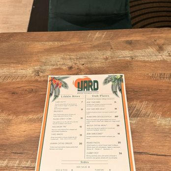 Yard - Menu - Caribbean Near Me - Baltimore, Maryland