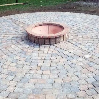 One Service - a circular brick fire pit - Landscaping Near Me - Fairport, New York One Service - a circular brick fire pit - Landscaping Near Me - Fairport, New York